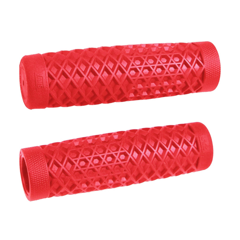 ヴァンズ×カルト ワッフルハンドルバー グリップセット レッド 1インチハンドル用 ODI