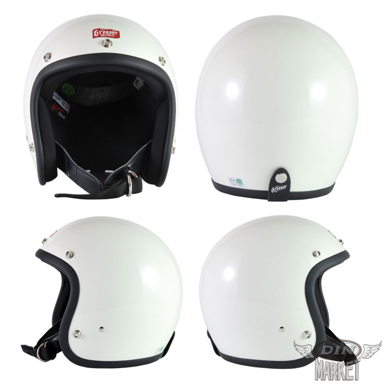 60'sプレーン ジェットヘルメット アイボリー (SG規格)