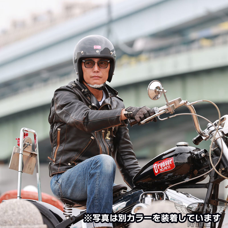 60'sプレーン ジェットヘルメット ブラック (SG規格) GREASER