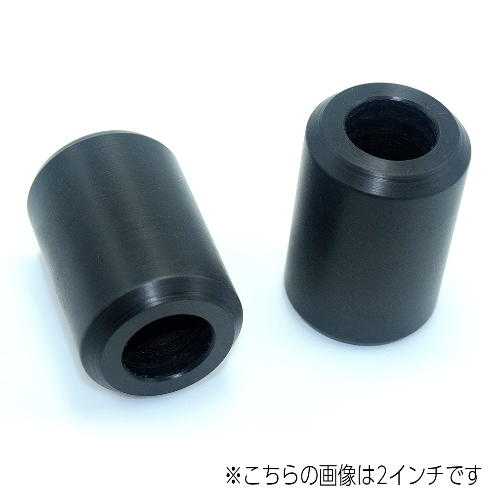 ハイウェイペグ クラッシュバー 交換用スライダーエンド 3.0インチ (ボルト付き) 1個 ブラック