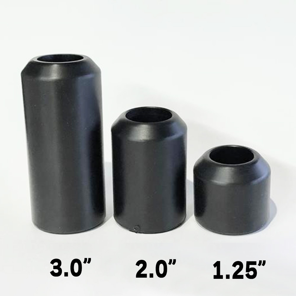 ハイウェイペグ クラッシュバー 交換用スライダーエンド 3.0インチ （ボルト付き） 1個 ブラック