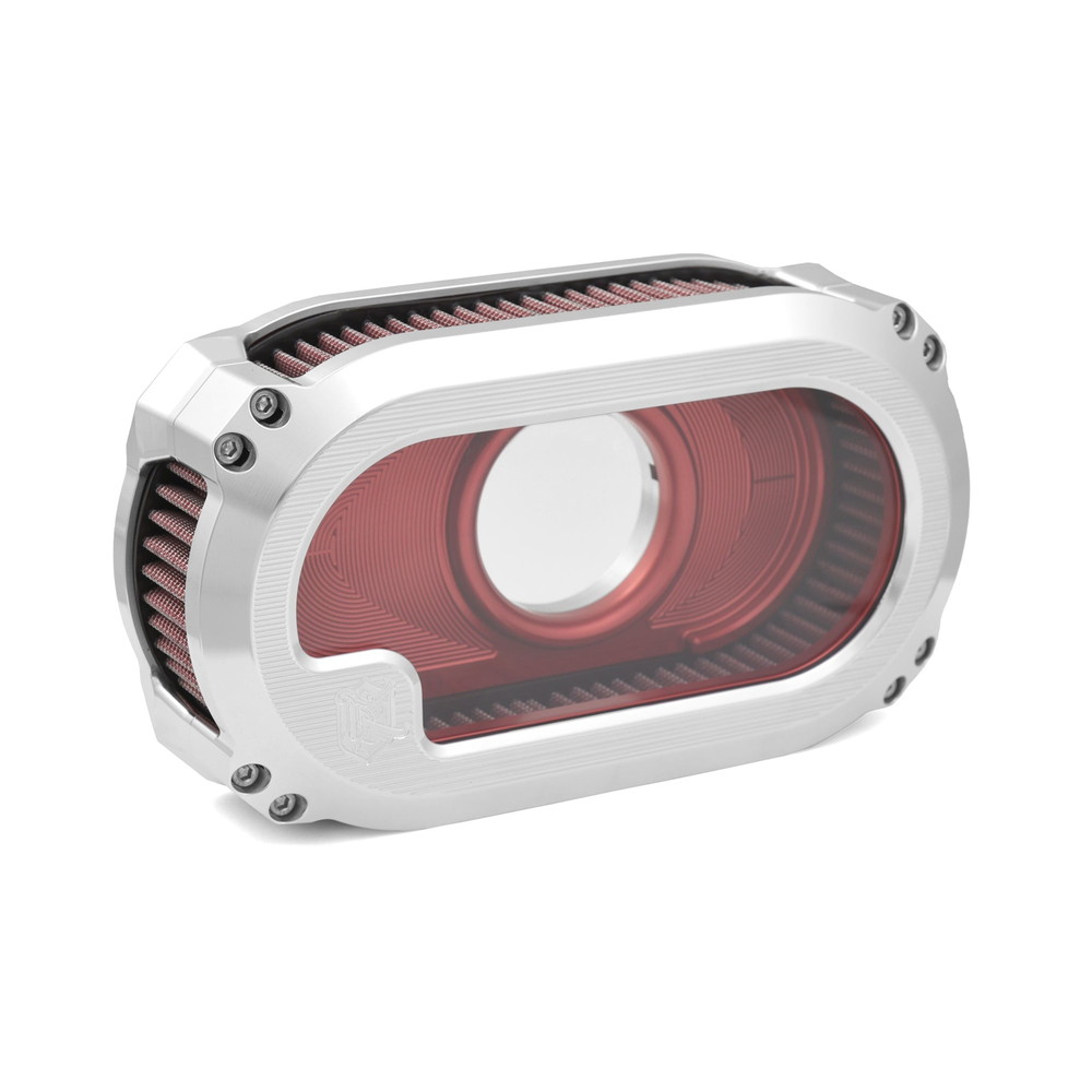 ネクストレベル NXT-03 エアークリーナーキット クリアウインドウタイプ マシンカット/レッド