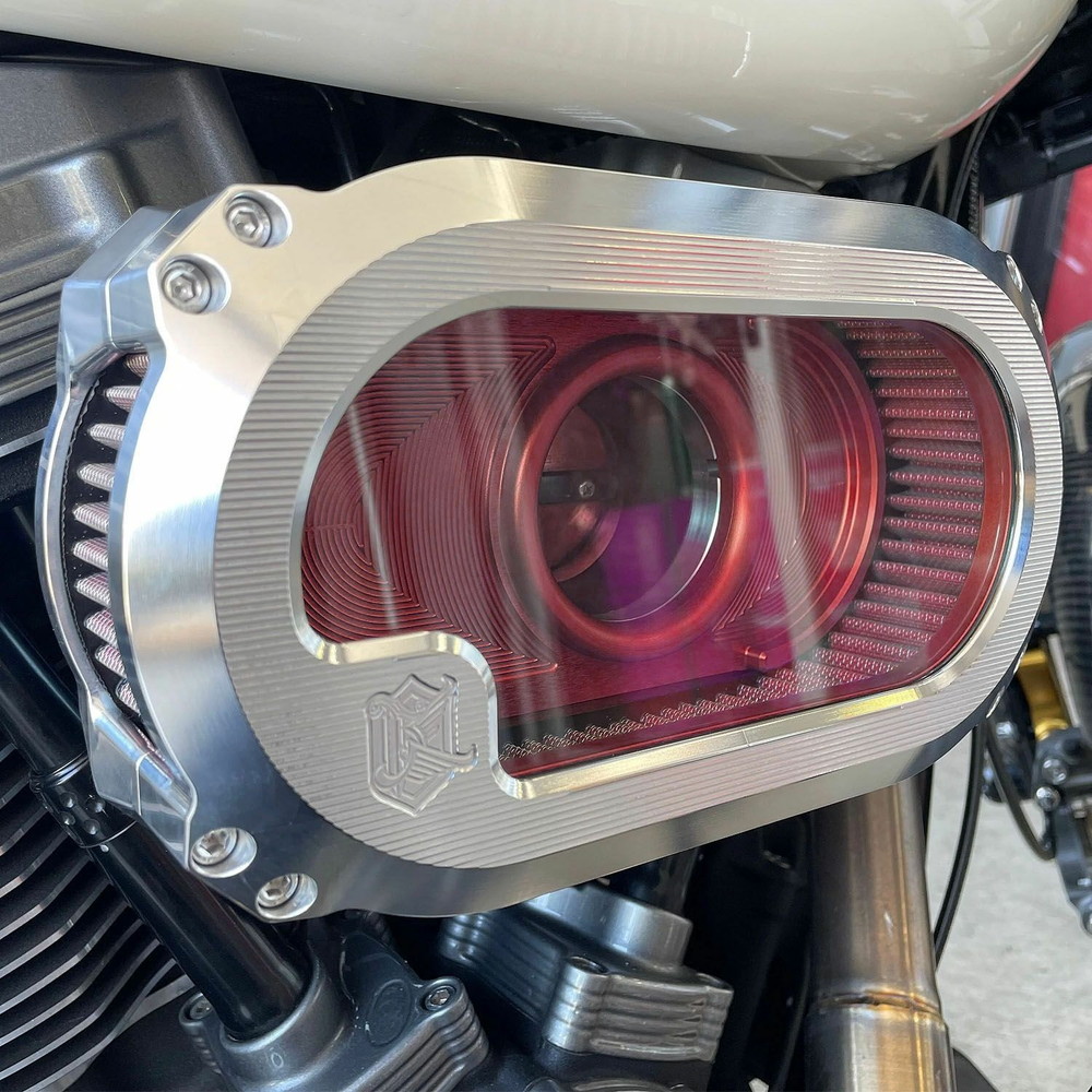 ネクストレベル NXT-03 エアークリーナーキット クリアウインドウタイプ マシンカット/レッド