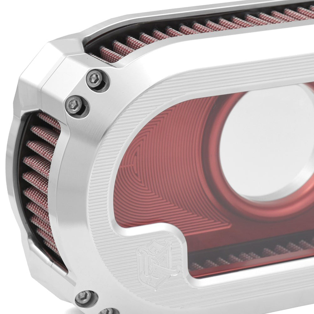 ネクストレベル NXT-03 エアークリーナーキット クリアウインドウタイプ マシンカット/レッド