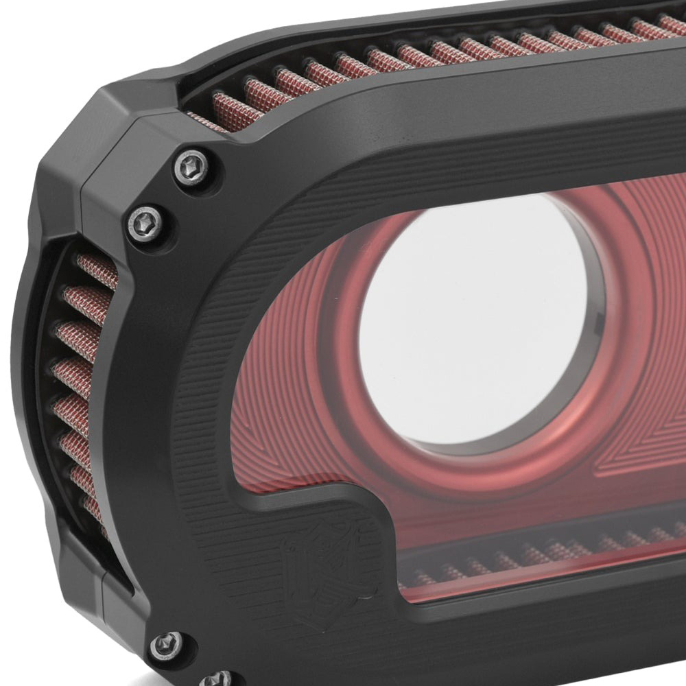 ネクストレベル NXT-03 エアークリーナーキット クリアウインドウタイプ ブラックアルマイト/レッド