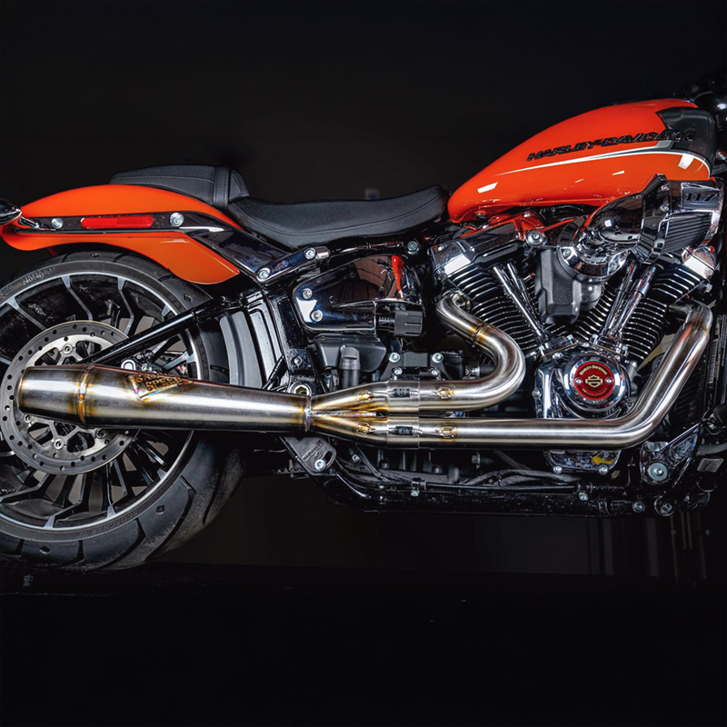 ミッドレングス 2in1 フルエキゾーストマフラー ステンレスブラッシュド