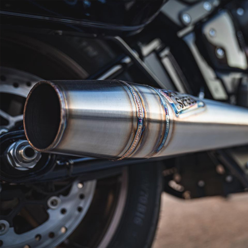 ミッドレングス 2in1 フルエキゾーストマフラー ステンレスブラッシュド