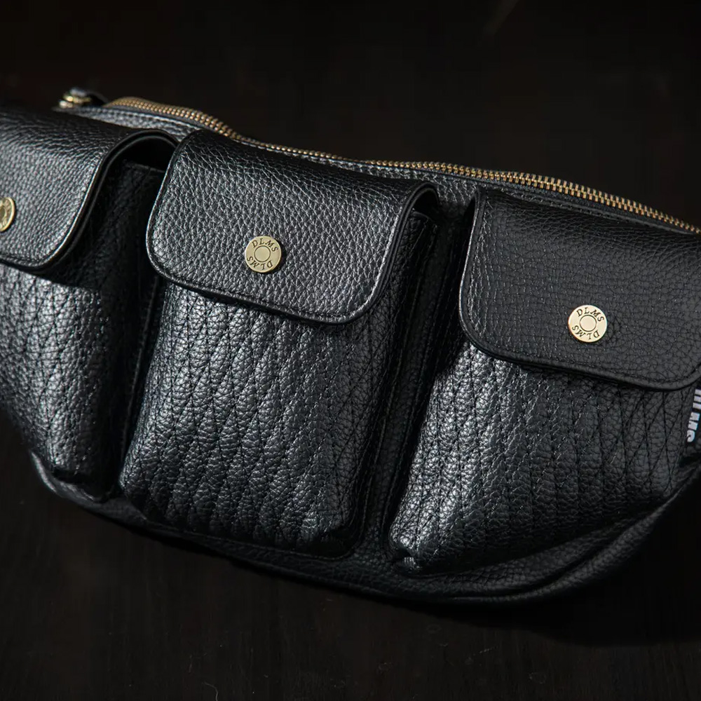 DLMS ウエスト・ボディバッグ オールドスター ヴィーガンレザー ブラック