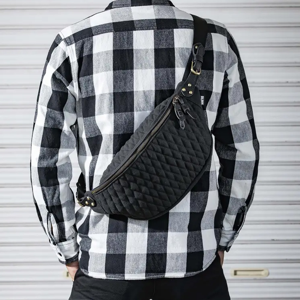 DLMS ウエスト・ボディバッグ オールドライト キャンバス ブラック