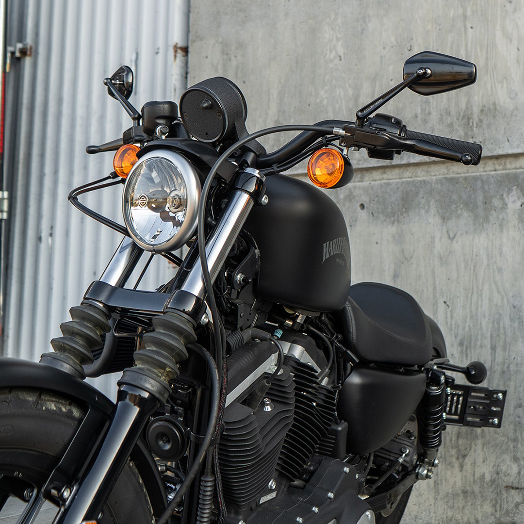 ミニストッカー フォージドミラー スチールステム 【左用】 ブラック