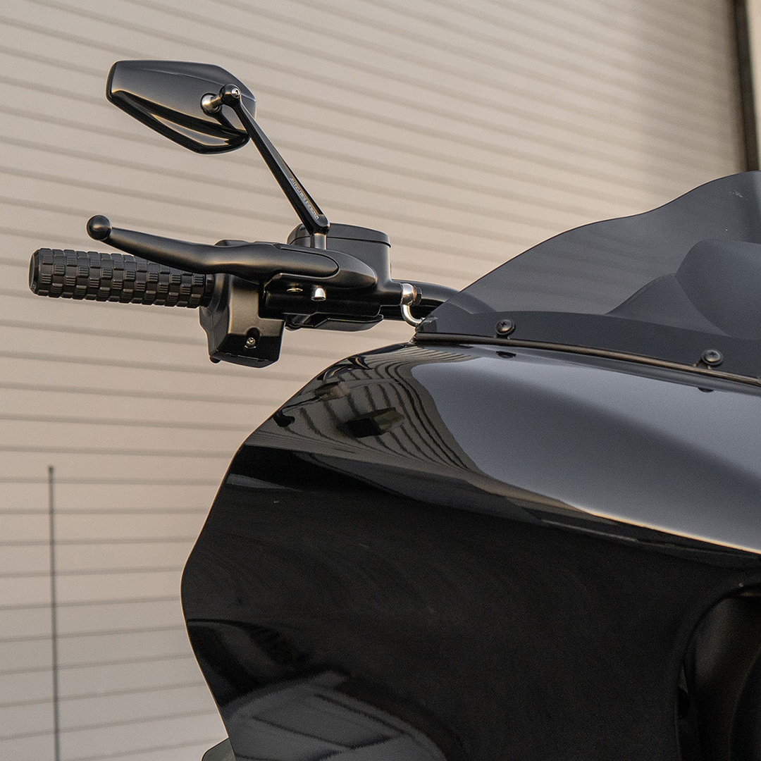 ミニストッカー フォージドミラー スチールステム 【左用】 ブラック