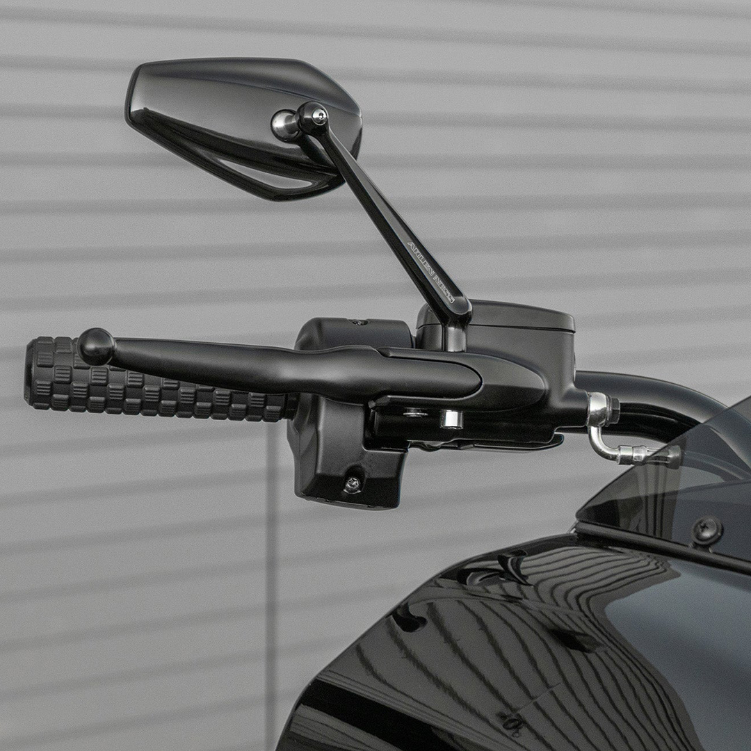 ミニストッカー フォージドミラー スチールステム 【右用】 ブラック