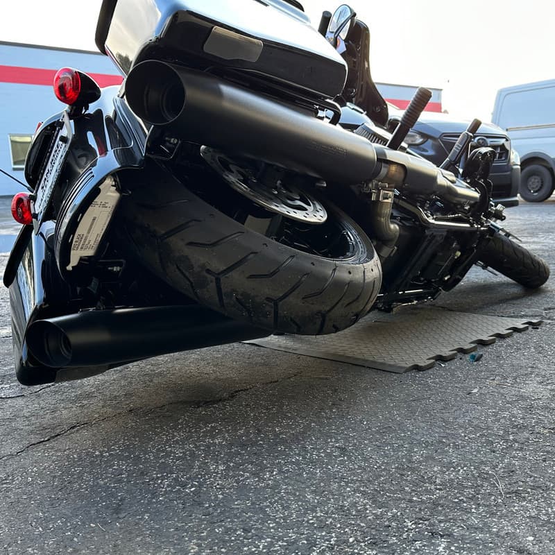 Vバー ハイウェイペグ クラッシュバー ブラック