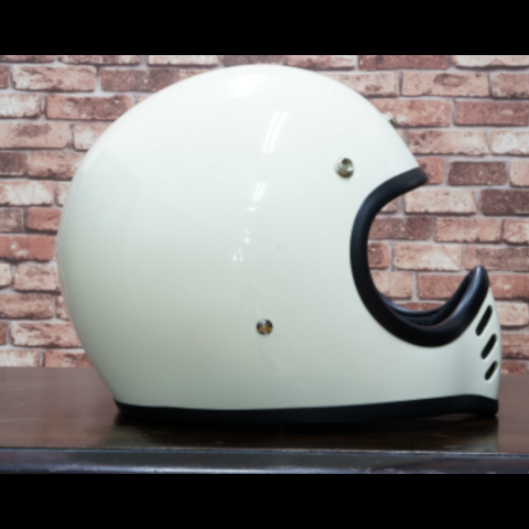 BEETLE MTX ビンテージモトクロスヘルメット アイボリー (シングルストラップ)