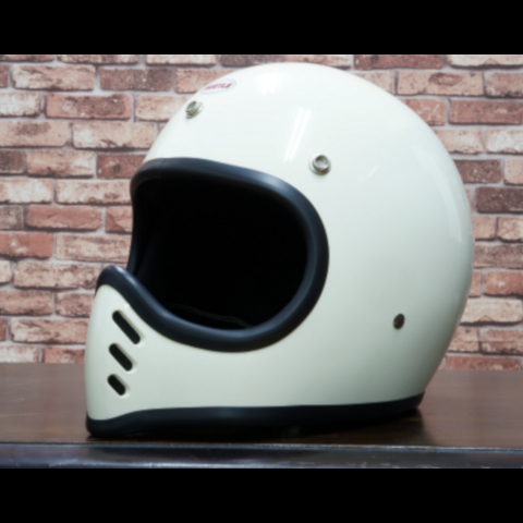 BEETLE MTX ビンテージモトクロスヘルメット アイボリー (シングルストラップ)