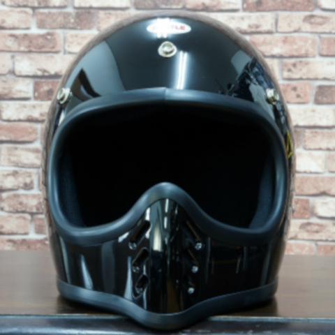 BEETLE MTX ビンテージモトクロスヘルメット ブラック (シングルストラップ)