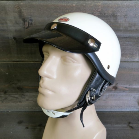 ショーティー4 ハーフキャップヘルメット アイボリー/ホワイトチンカップ