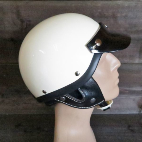 ショーティー4 ハーフキャップヘルメット アイボリー/ホワイトチンカップ