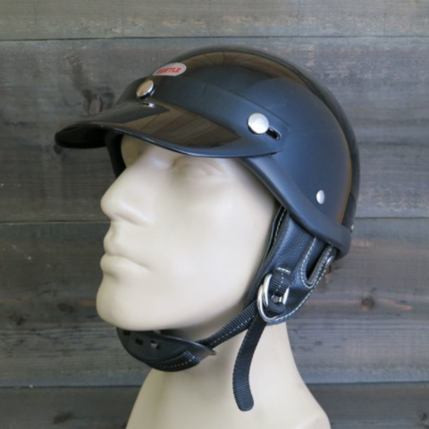 ショーティー4 ハーフキャップヘルメット ブラック/ブラックチンカップ