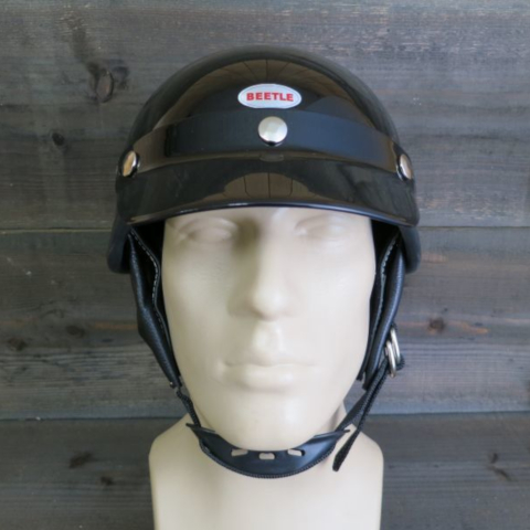 ショーティー4 ハーフキャップヘルメット ブラック/ブラックチンカップ