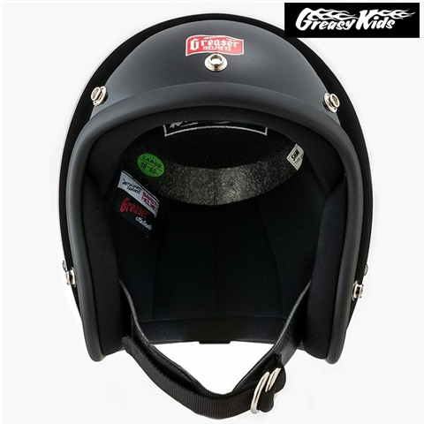 60'sプレーン ジェットヘルメット ブラック (SG規格) GREASER