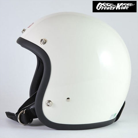 60'sプレーン ジェットヘルメット アイボリー (SG規格)