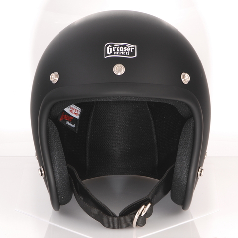 60'sプレーン ジェットヘルメット マットブラック (SG規格) GREASER