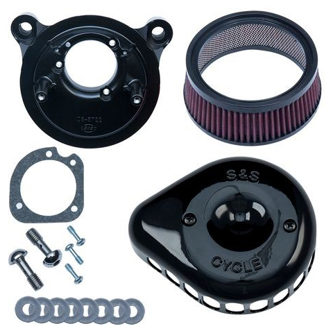 【クリスマスセール】ステルス エアクリーナーキット ミニティアドロップカバー付き ブラック