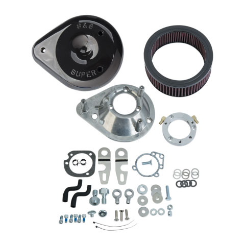 【クリスマスセール】クラシック ティアドロップ エアクリーナーキット グロスブラック