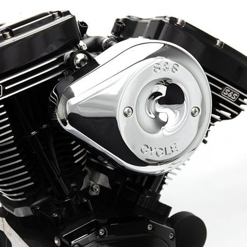 【クリスマスセール】ステルスエアクリーナーキット ティアドロップカバー付き クローム