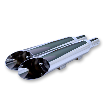 3インチ HP-PLUS スリップオンマフラー スラッシュカット クローム