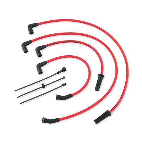 スクリーミンイーグル 10mmファットスパークプラグワイヤー（レッド）