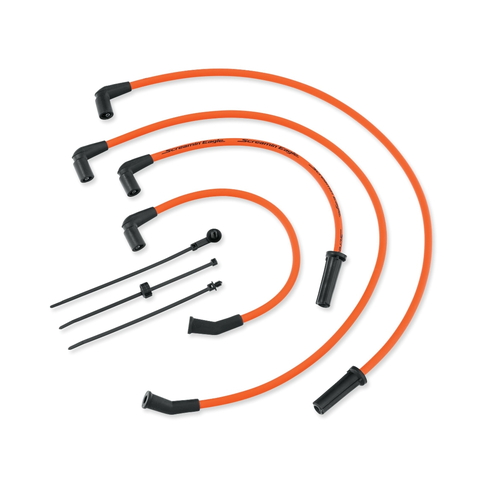 スクリーミンイーグル 10mmファットスパークプラグワイヤー（オレンジ）