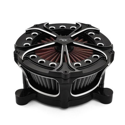 リバースコーンエアクリーナー 5スポーク ブラック&マシンカット