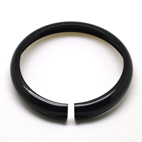 ヘッドライトトリムリング グロスブラック