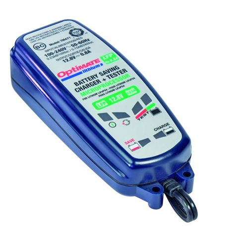 アンチグラビティ推奨 リチウムバッテリー専用 充電器 オプティメイトバッテリーチャージャー 0.8アンペア テックメイト