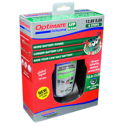アンチグラビティ推奨 リチウムバッテリー専用 充電器 オプティメイトバッテリーチャージャー 0.8アンペア テックメイト