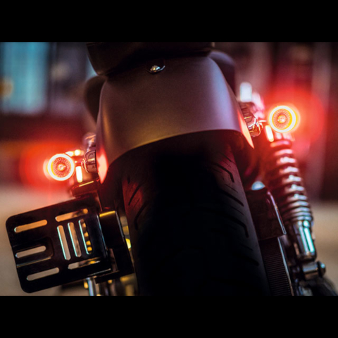 【車検対応】LED テールライト/ブレーキライト機能付きウインカー バレット1000 DF マットブラック/クリア