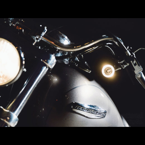 【車検対応】ポジションライト付きLEDウインカー バレット1000 PL ホワイト マットブラック/クリア