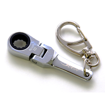 【12月限定セール】 10mmギアレンチ ラチェットメガネ キーホルダー