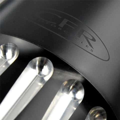 4.5インチ スリップオンマフラー ブラック （コントラストカット/ダブルフルートチップ）