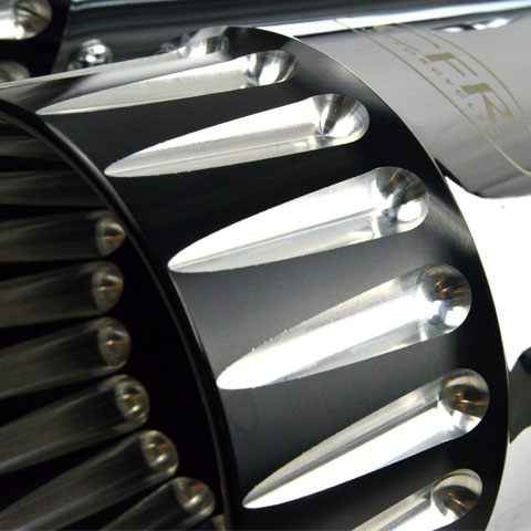 4.5インチ スリップオンマフラー クローム （コントラストカット/ダブルフルートチップ）