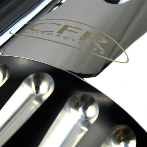 4.5インチ スリップオンマフラー クローム （コントラストカット/ダブルフルートチップ）