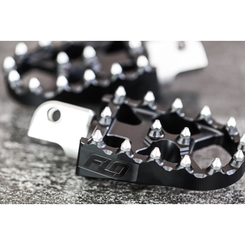 MXスタイル フロントフットペグ ブラック