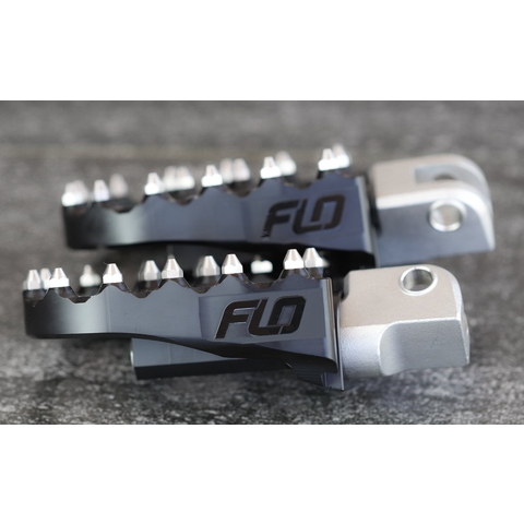 MXスタイル フロントフットペグ ブラック