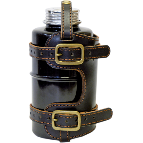 グリースモンキー フューエルボトルホルダー ブラウンステッチ／金具ブラス