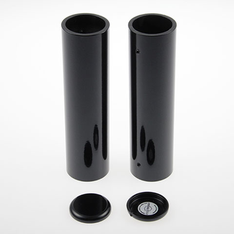 フォークカバーキット(アッパーフォークカバー、フォークキャップ) ブラック