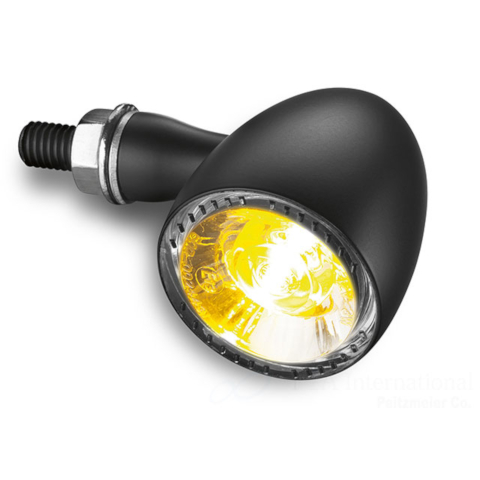 【車検対応】ポジションライト付きLEDウインカー バレット1000 PL ホワイト マットブラック/クリア