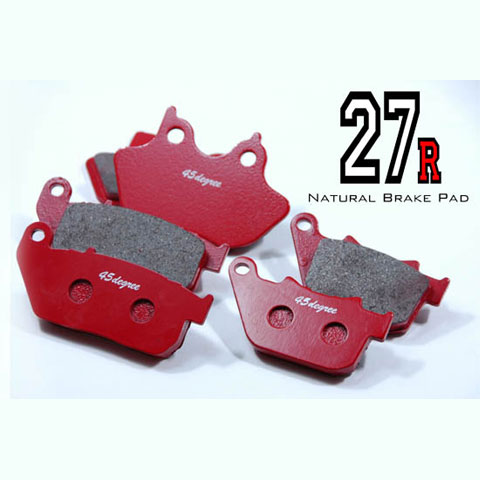 27Rナチュラル ブレーキパッド ハーレー専用開発<赤パッド> 1セット