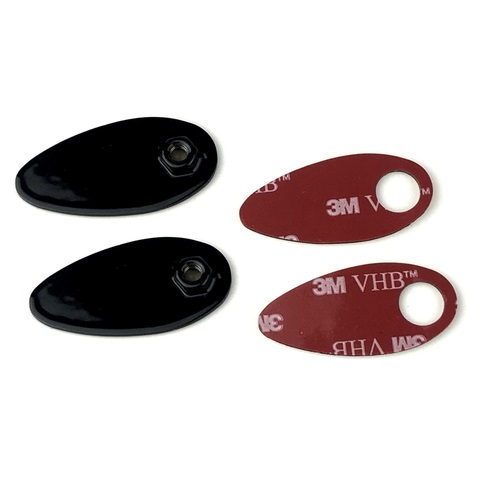 ハーレー リアウインカーホールカバープレート フェンダーストラット貼り付けタイプ（左右2枚セット） ブラックパウダーコート